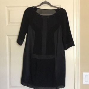 BCBG Maxazria sheer cut out mini cocktail dress